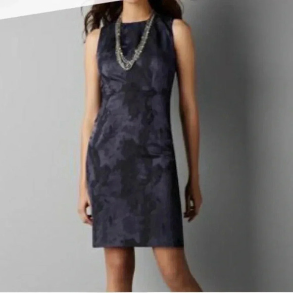 Ann Taylor LOFT Sleeve less Gray Shimmer Dress Size 6 - Picture 1 of 6